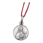 Medaille Therese von Lisieux Silber 925 10mm 2