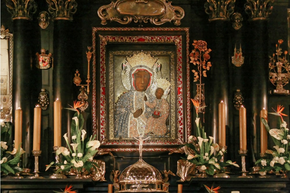 Die Schwarze Jungfrau von Tschenstochau, gemalt vom Heiligen Lukas