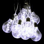 Lichter Vorhang 10 Glühbirne mit 60 Minileds kaltweiss