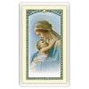 Heiligenbildchen, Muttergottes mit dem Jesuskind, 10x5 cm, Gebet in italienischer Sprache, laminiert