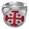 bischofsring roten jerusalem kreuz silber 800