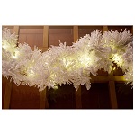 stock white cloud weisser adventskranz mit 100 led leuchten 270 cm lang