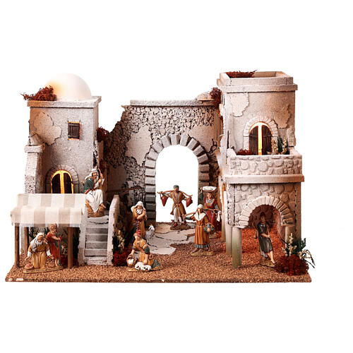 arabische krippe markt statuen hirten moranduzzo 10 cm 35x50x40 cm